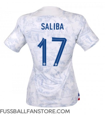 Frankreich William Saliba #17 Replik Auswärtstrikot Damen WM 2022 Kurzarm